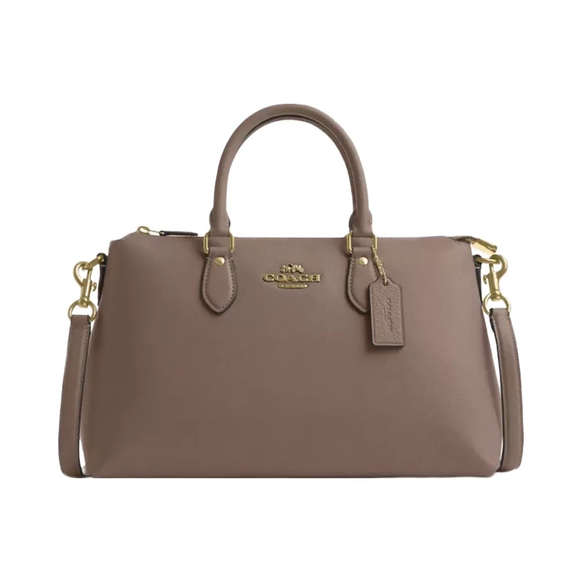 Coach Georgia Satchel Bag in Gold Dark Stone - HypeFly India View 1