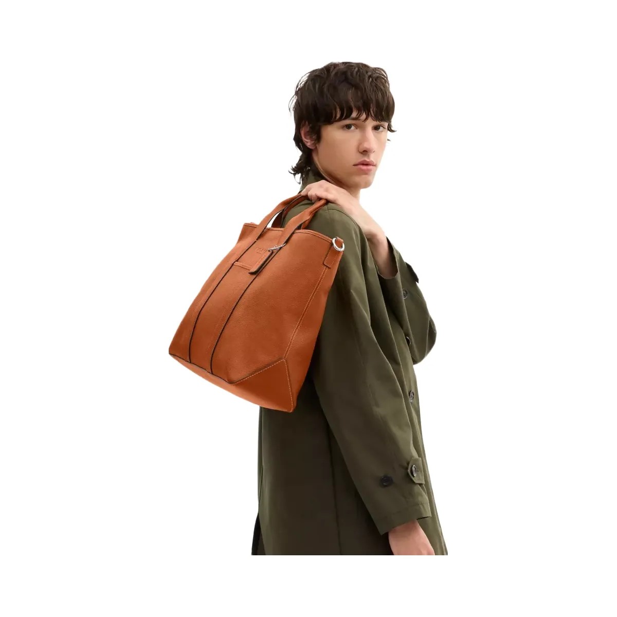 Coach Grayson Tote Bag in Silver Amber Brown - HypeFly India View 6