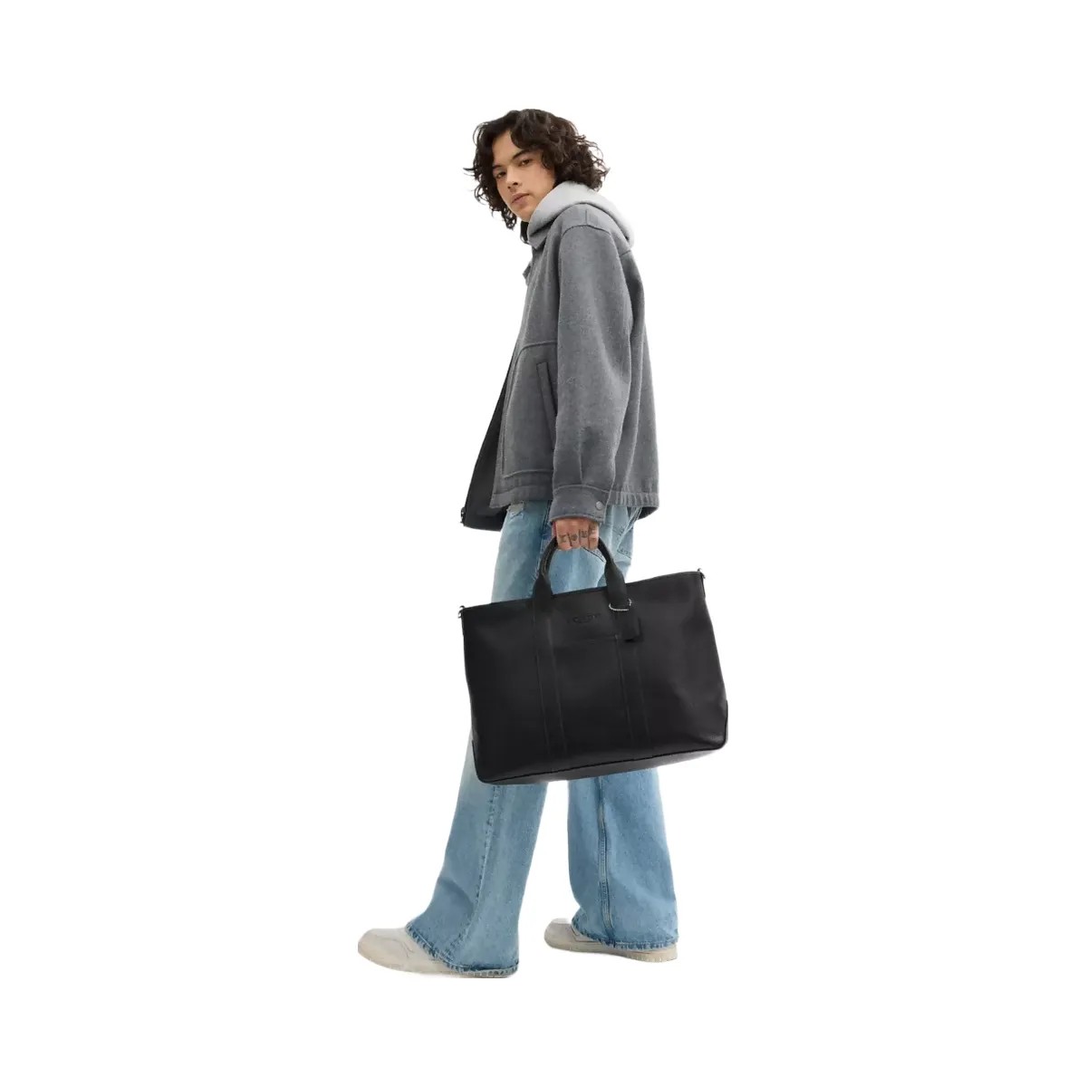 Coach Grayson Tote Bag in Silver Black - HypeFly India View 5