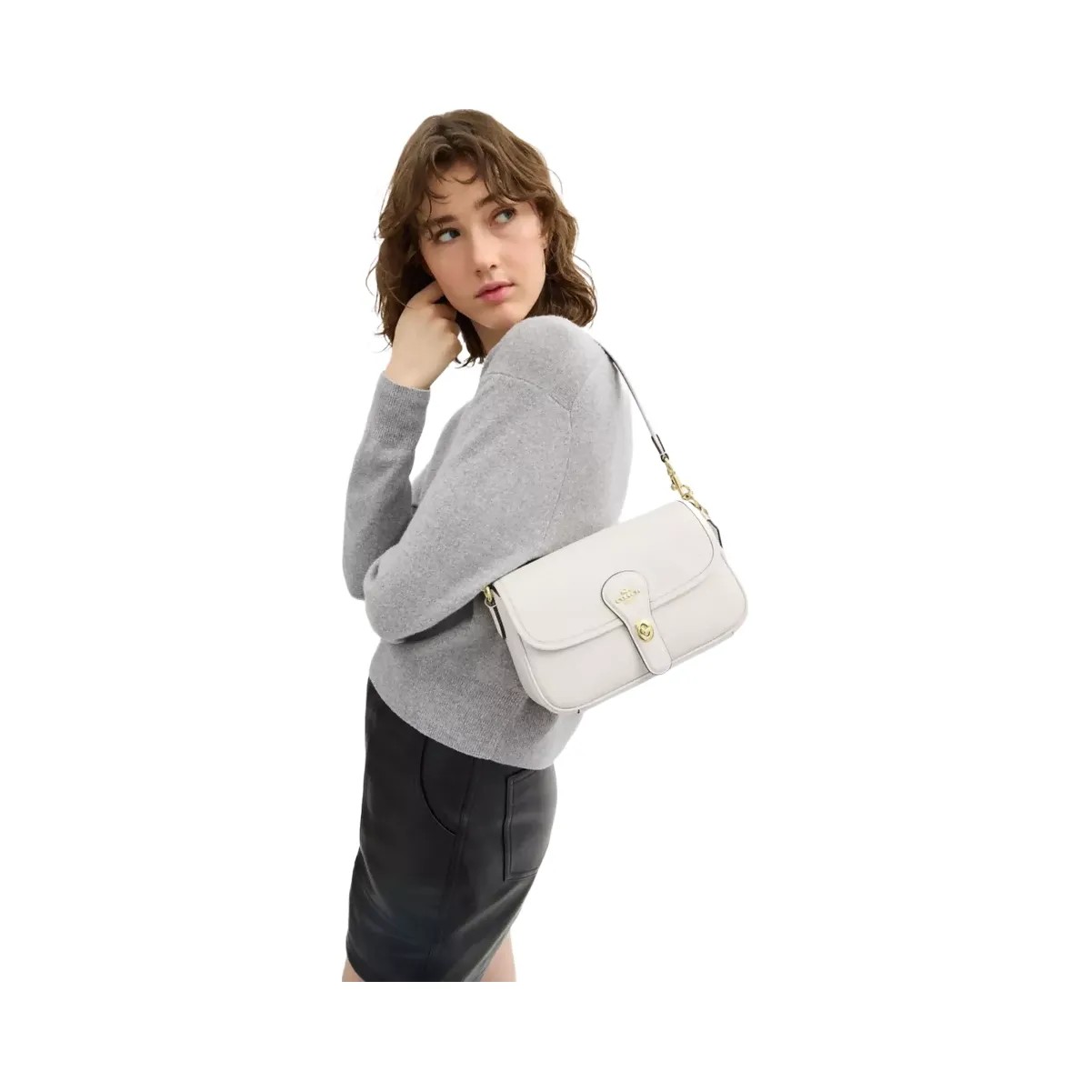 Coach Hadley Shoulder Bag in Gold Chalk - HypeFly India View 6