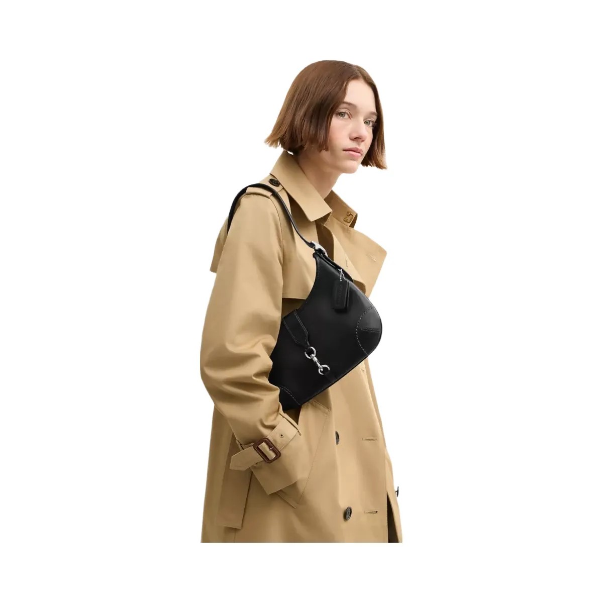 Coach Hamptons Hobo Bag in Silver Black - HypeFly India View 6