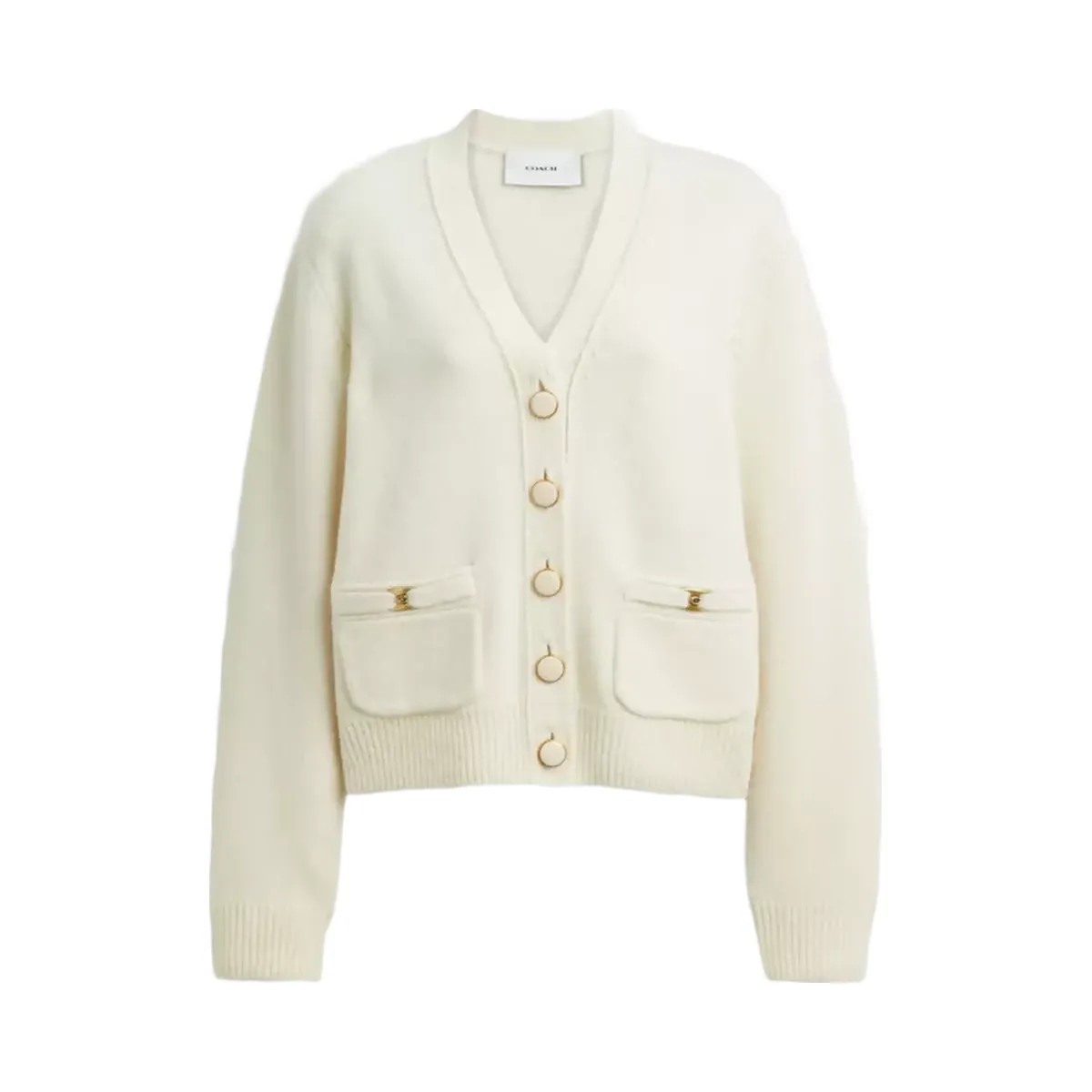 Coach Heritage C Cardigan in White - HypeFly India View 1
