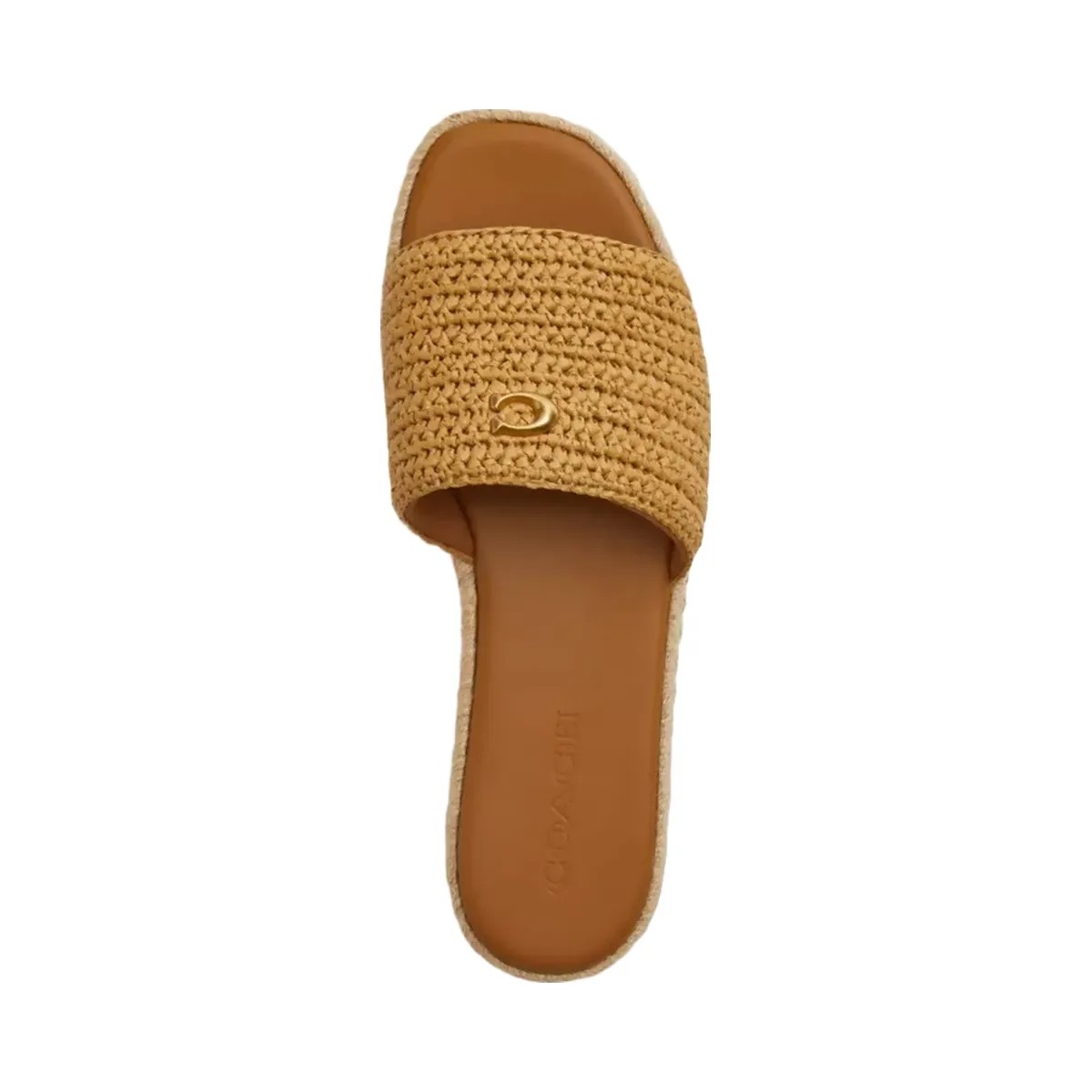 Coach Holly Espadrille Sandal in Natural - HypeFly India View 3
