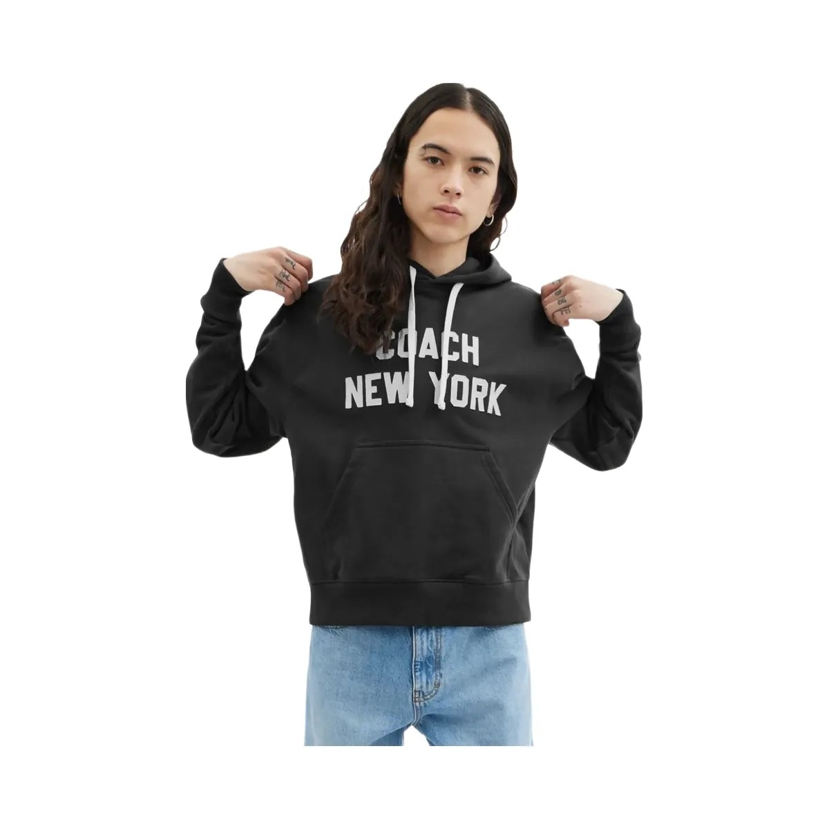 Coach Hoodie Sweatshirt Black - HypeFly India View 2