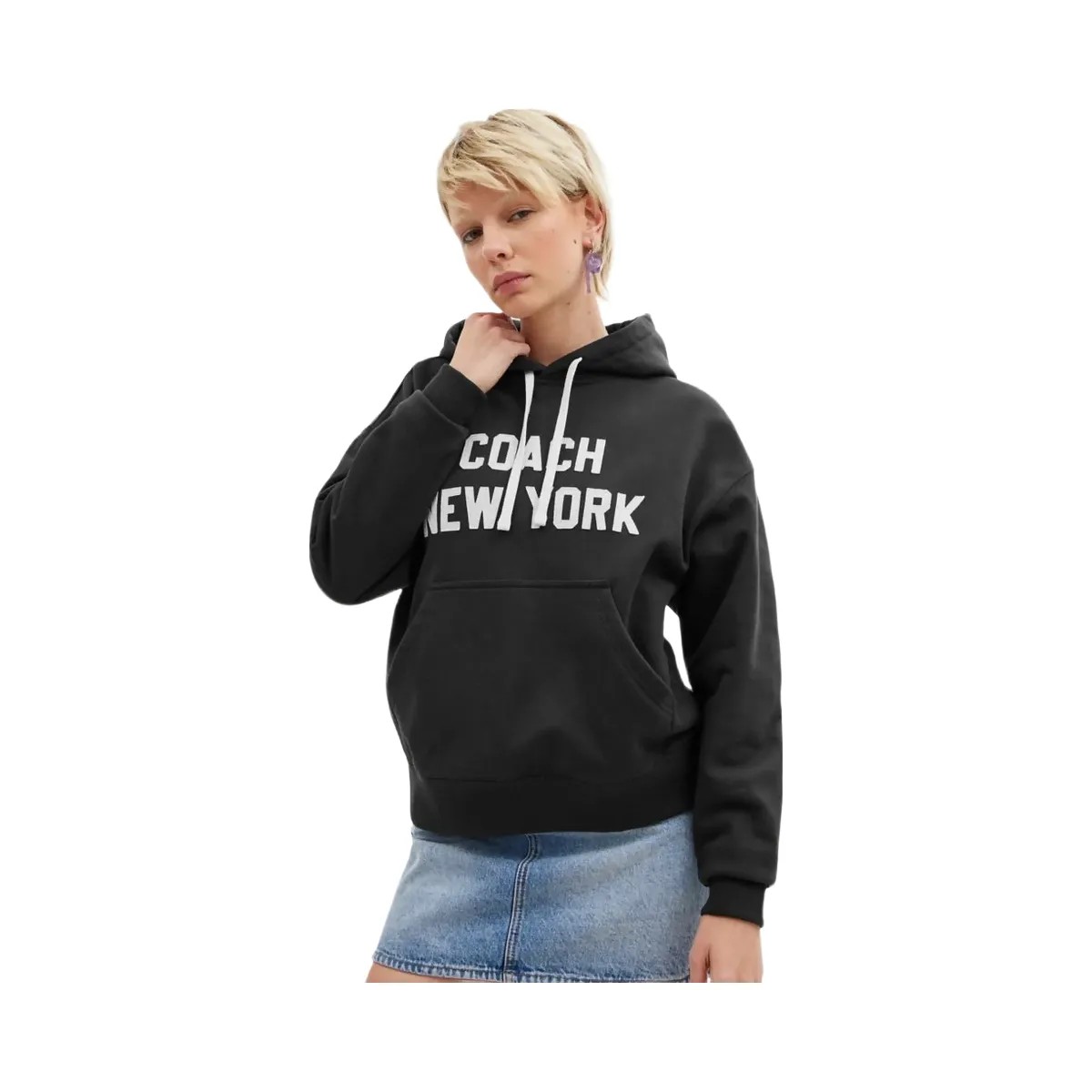 Coach Hoodie Sweatshirt Black - HypeFly India View 4