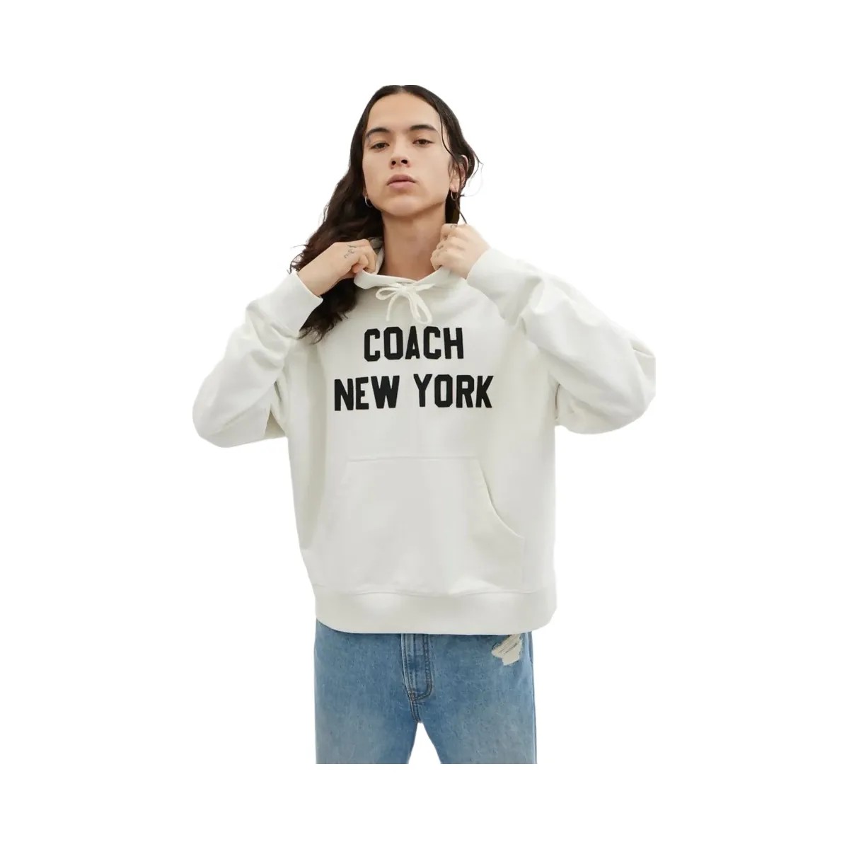Coach Hoodie Sweatshirt Cream - HypeFly India View 2