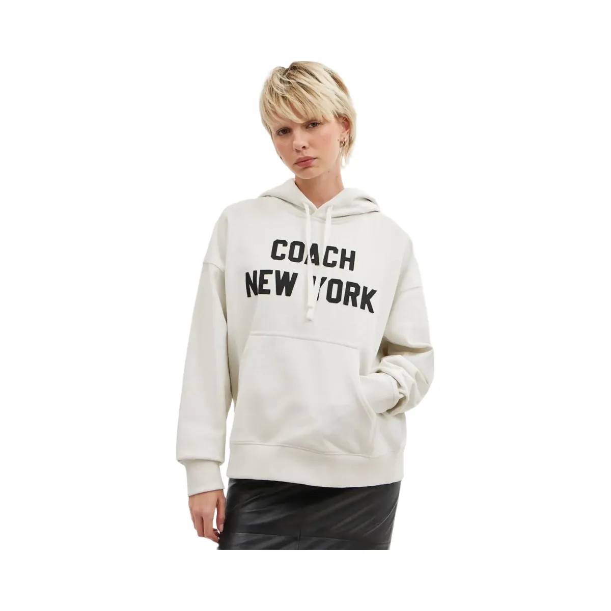Coach Hoodie Sweatshirt Cream - HypeFly India View 4