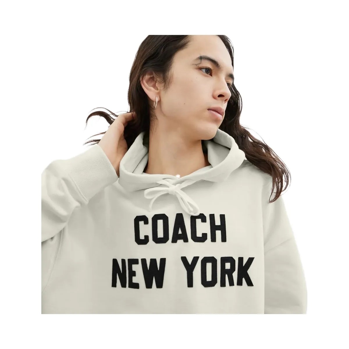 Coach Hoodie Sweatshirt Cream - HypeFly India View 6