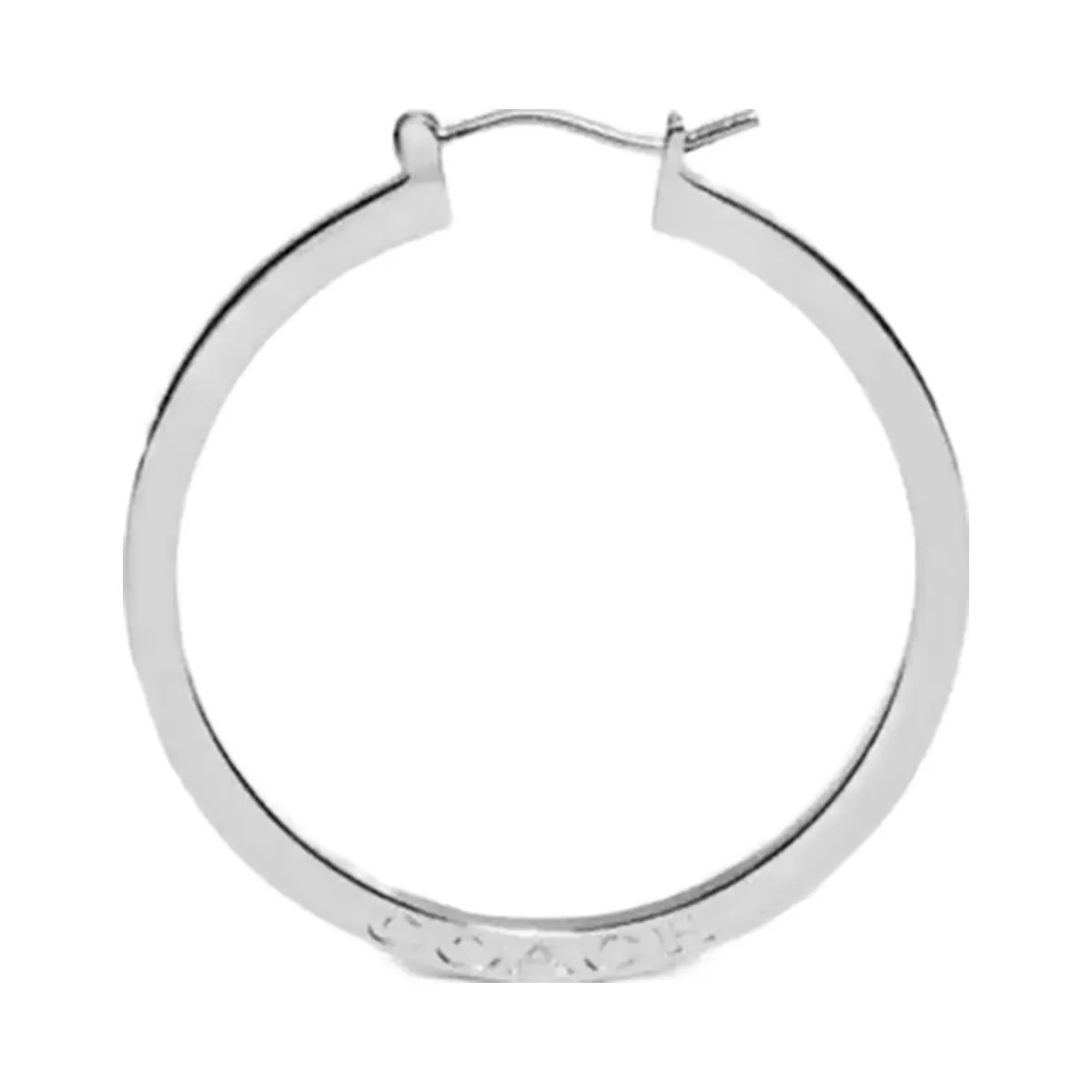Coach Hoop Earrings in Silver - HypeFly India View 1