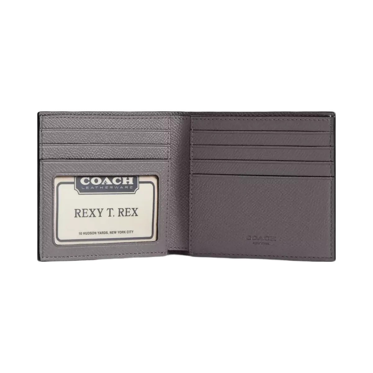 Coach Id Billfold Wallet in Graphite Gray - HypeFly India View 3