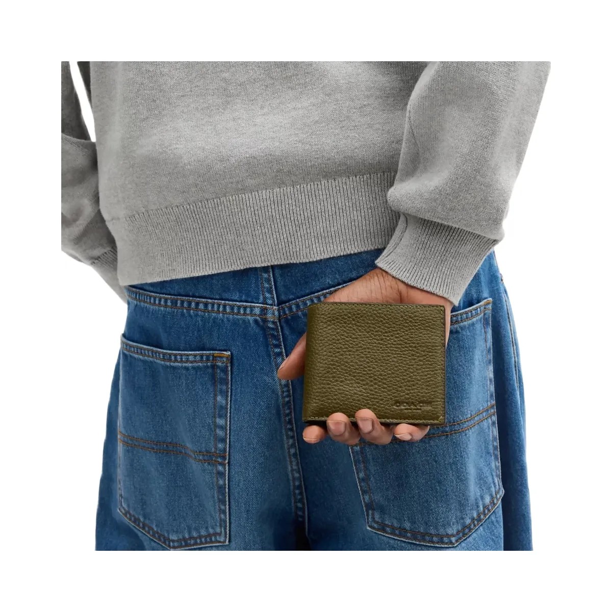 Coach Id Billfold Wallet in Olive - HypeFly India View 4