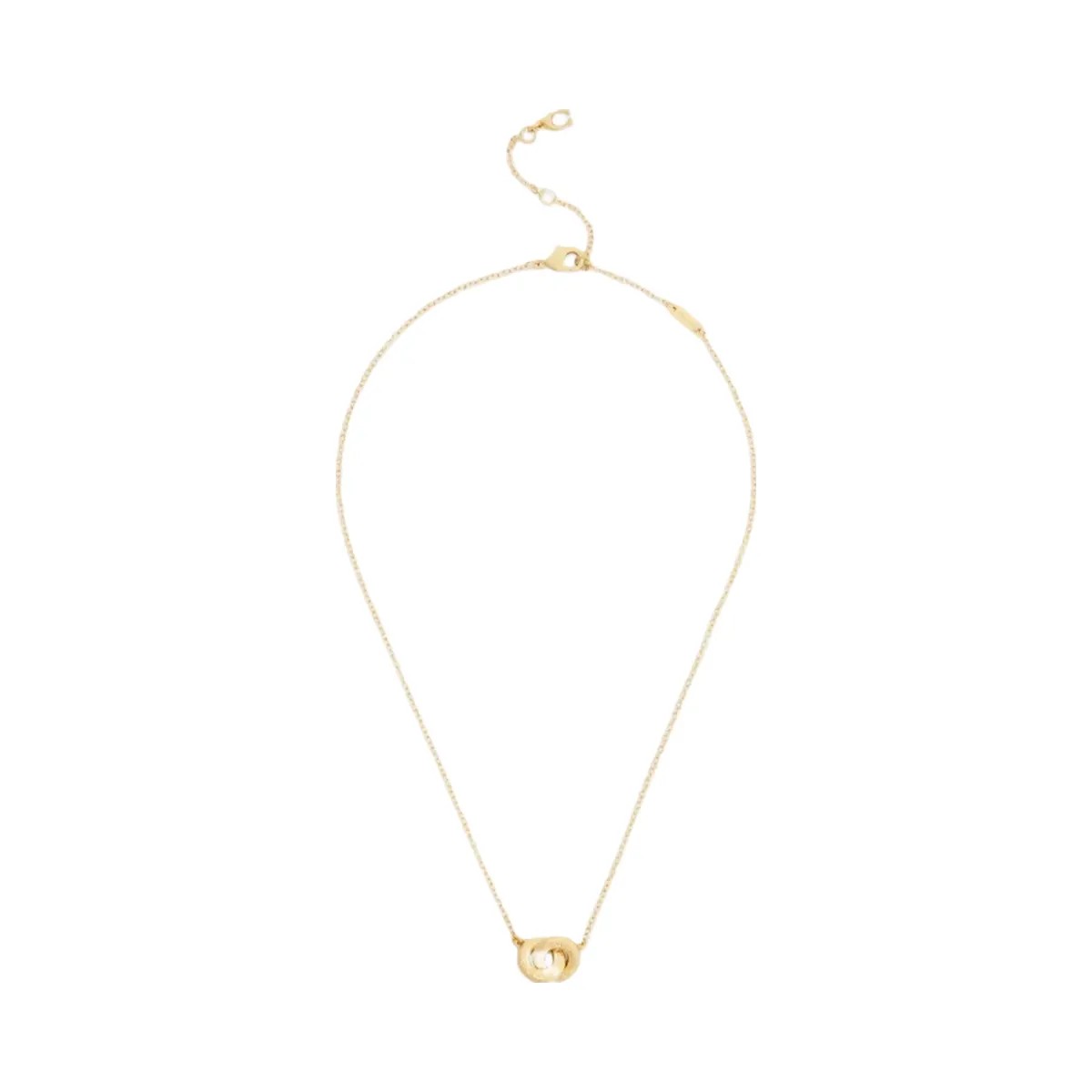 Coach Interlock Pendant Necklace in Gold - HypeFly India View 2