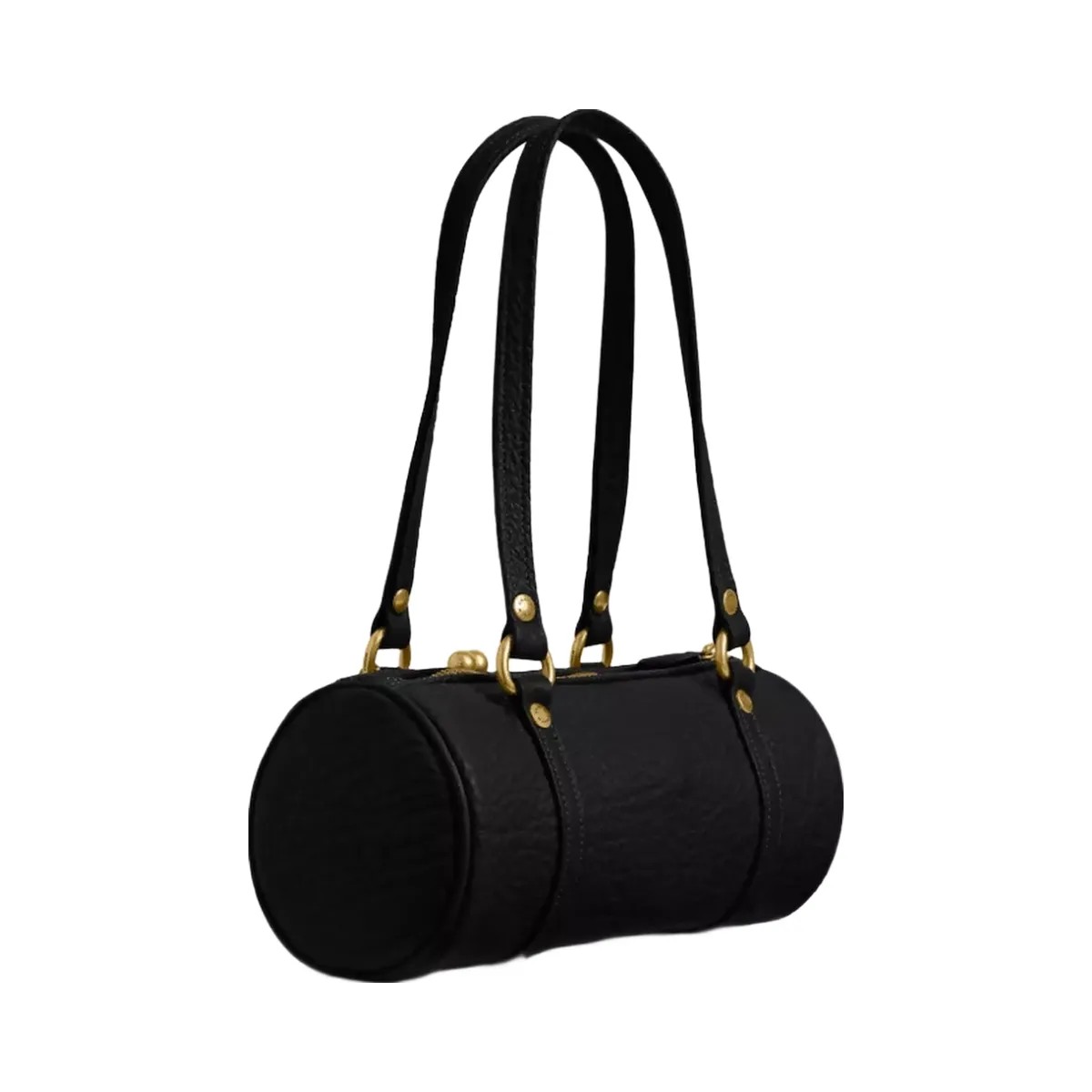 Coach Kisslock Barrel Bag 28 in Brass Black - HypeFly India View 2