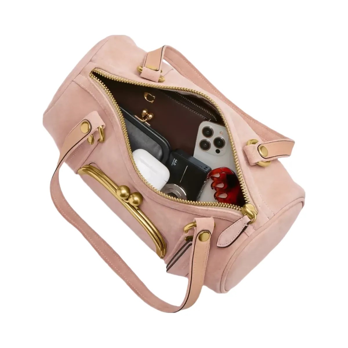 Coach Kisslock Barrel Bag in Brass Nuage - HypeFly India View 4