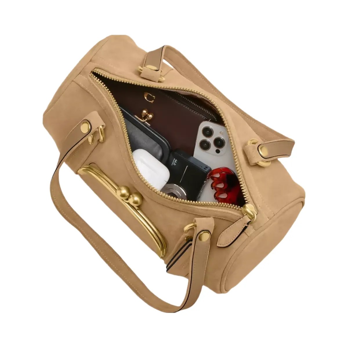 Coach Kisslock Barrel Bag in Brass Soul - HypeFly India View 4