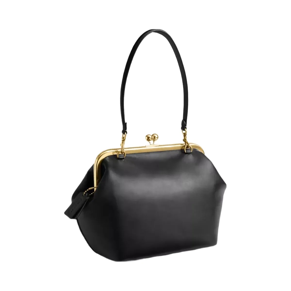 Coach Kisslock Frame Bag 27 in Brass Black - HypeFly India View 2