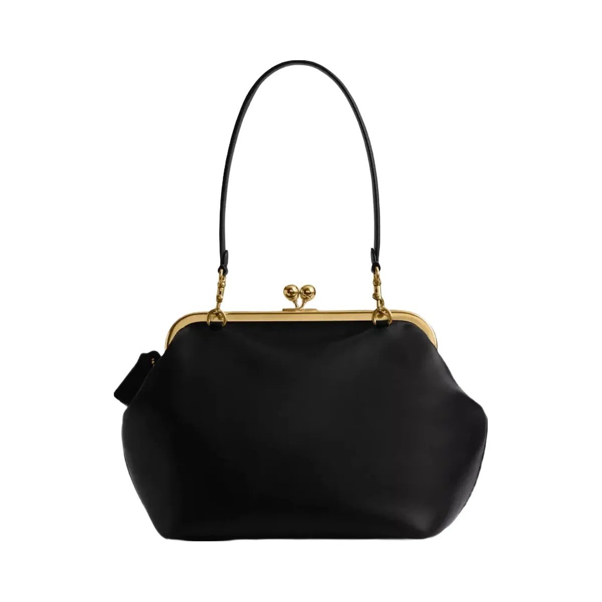 Coach Kisslock Frame Bag 27 in Brass Black - HypeFly India View 3