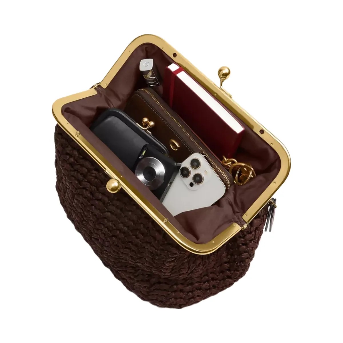 Coach Kisslock Frame Bag 27 in Brass Maple - HypeFly India View 4