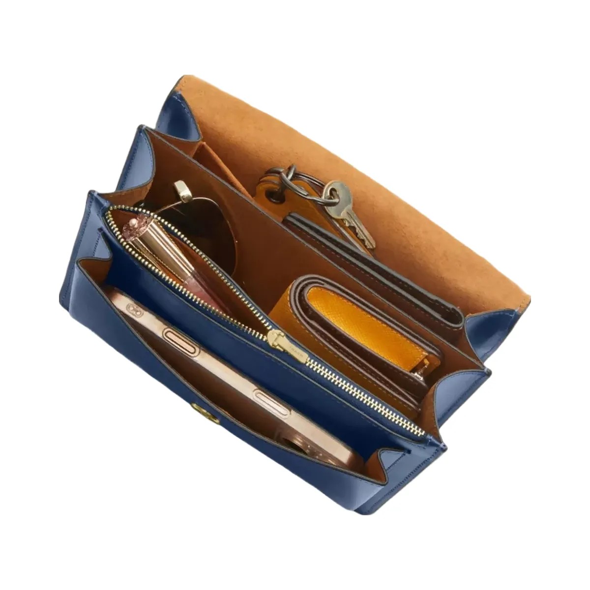 Coach Klare Crossbody Bag in Gold Deep Blue - HypeFly India View 3