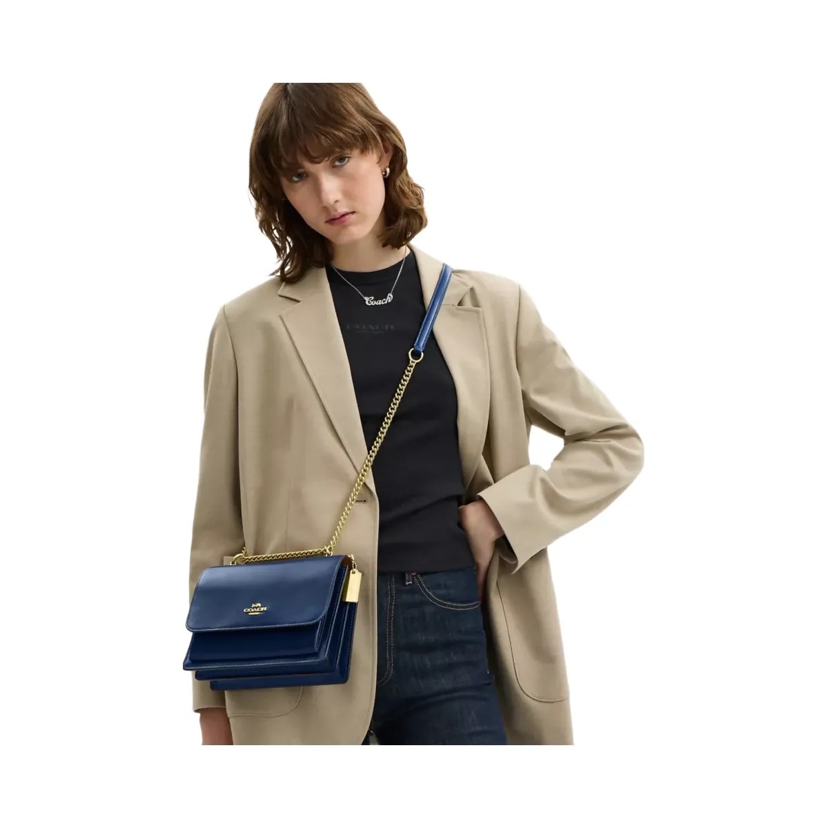 Coach Klare Crossbody Bag in Gold Deep Blue - HypeFly India View 6