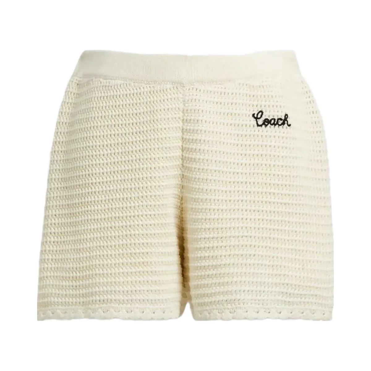 Coach Knit Shorts Cream - HypeFly India View 1