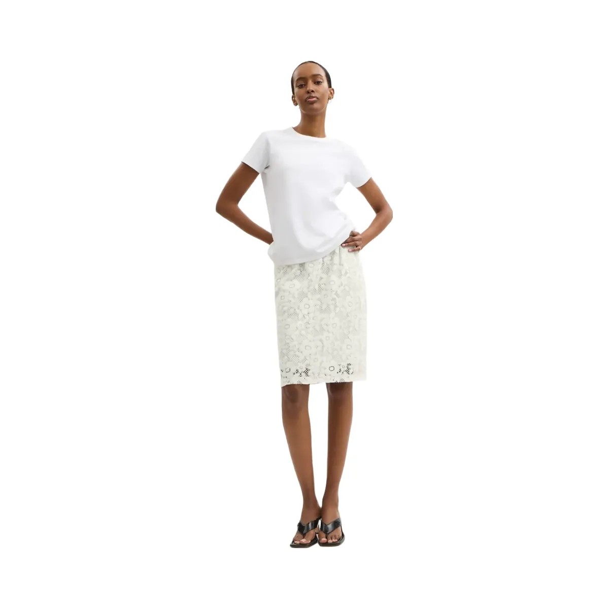 Coach Lace Skirt White - HypeFly India View 2