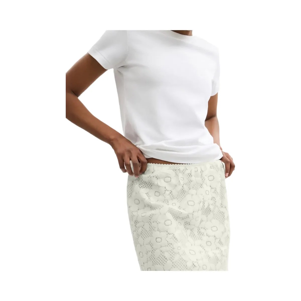 Coach Lace Skirt White - HypeFly India View 4