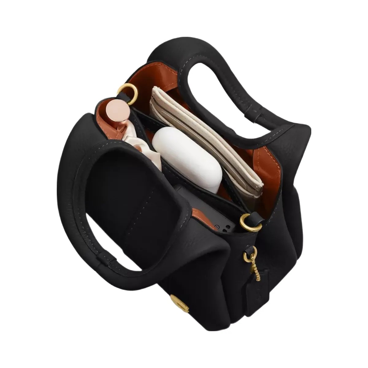 Coach Lana Shoulder Bag 19 in Brass Black - HypeFly India View 4