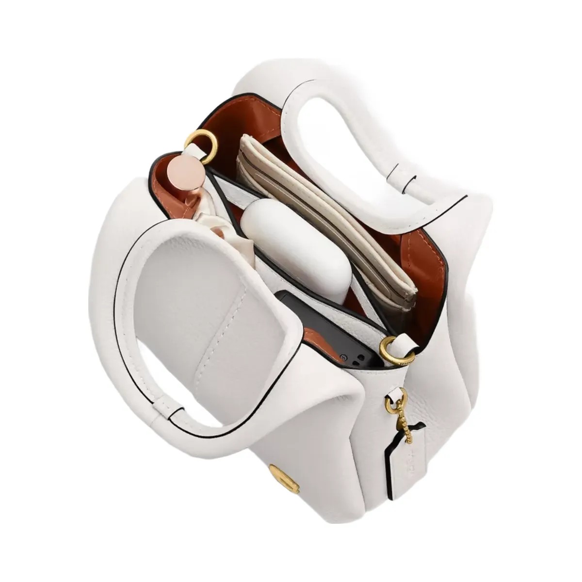 Coach Lana Shoulder Bag 19 in Brass Chalk - HypeFly India View 4