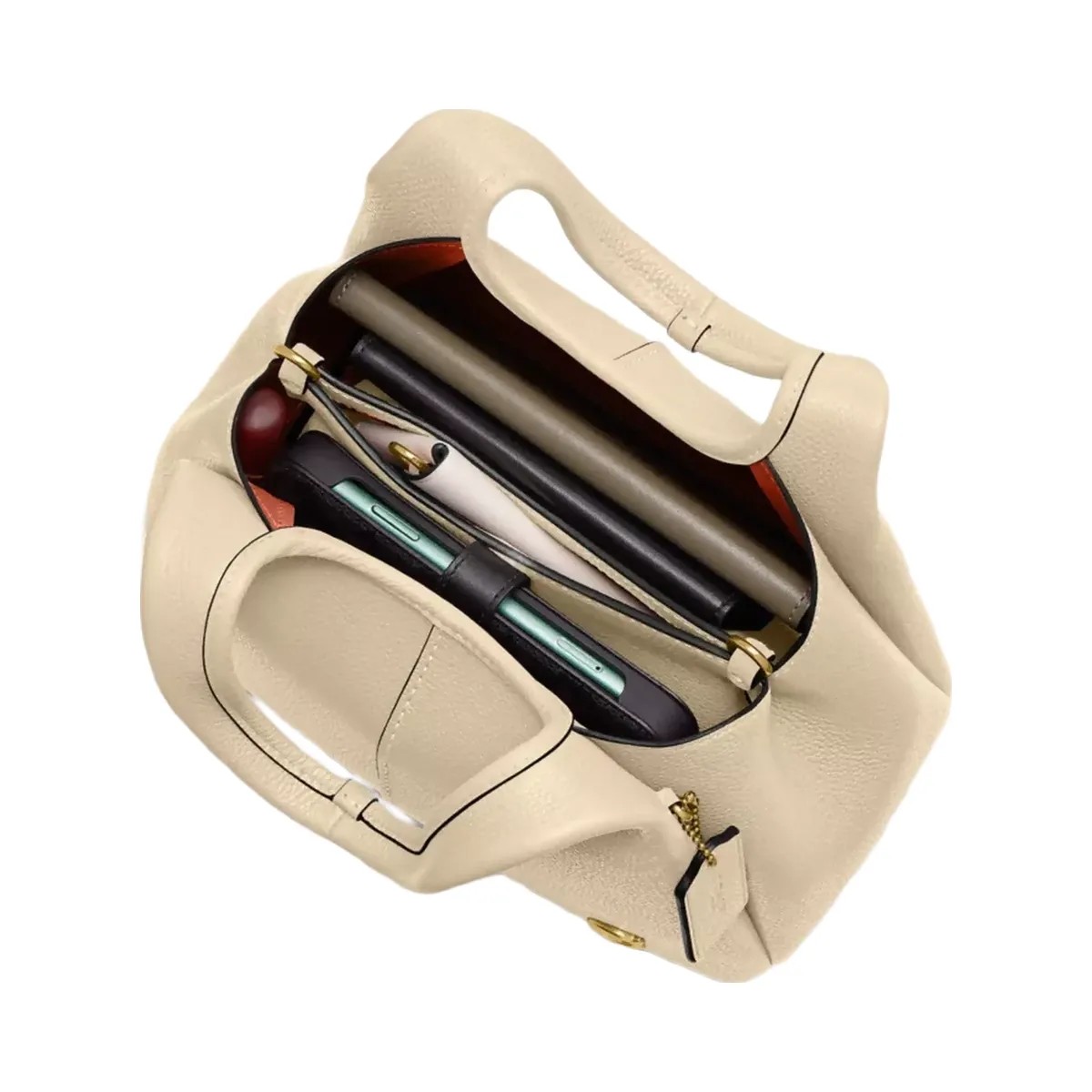 Coach Lana Shoulder Bag 23 in Brass Ivory - HypeFly India View 4