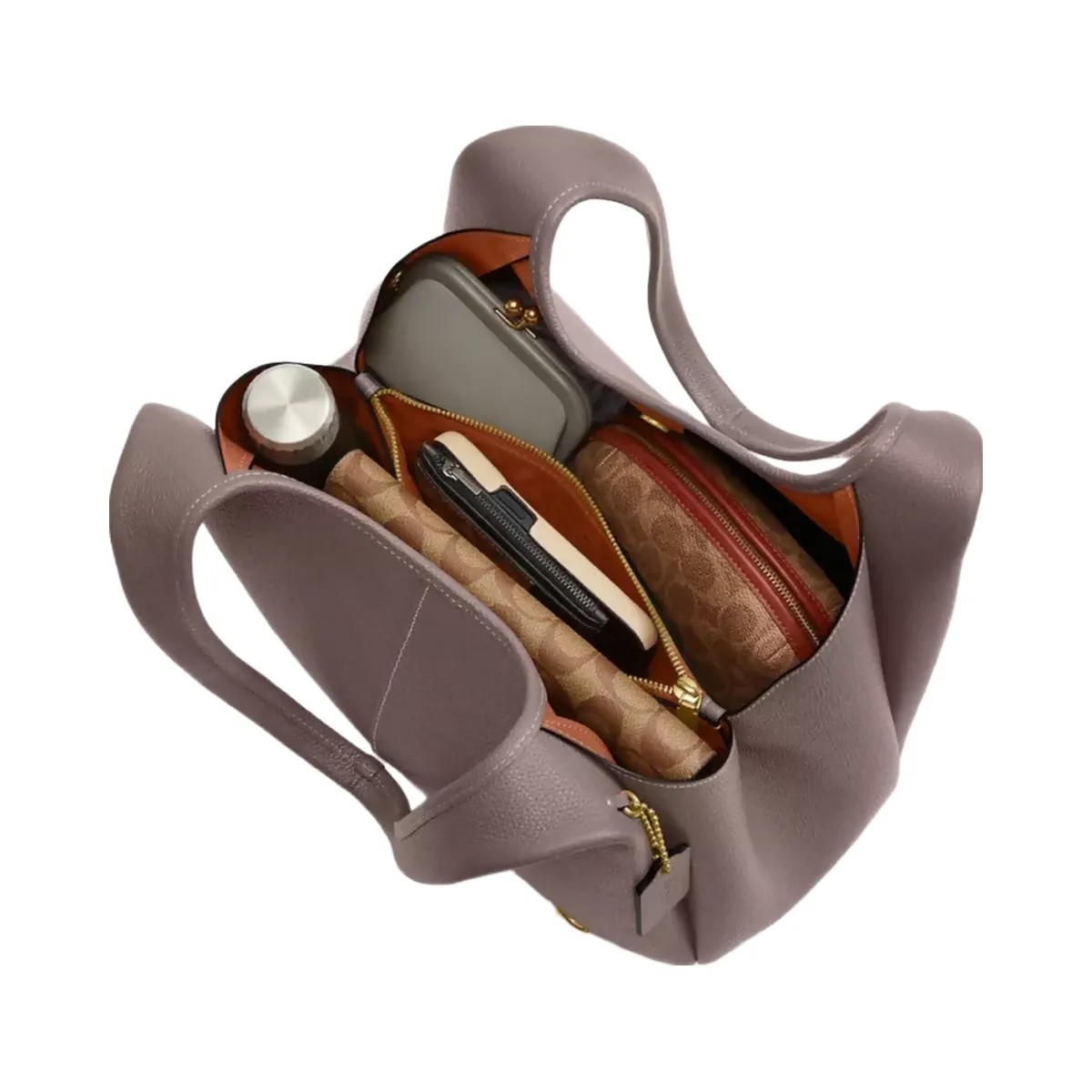 Coach Lana Shoulder Bag in Brass Ash - HypeFly India View 4
