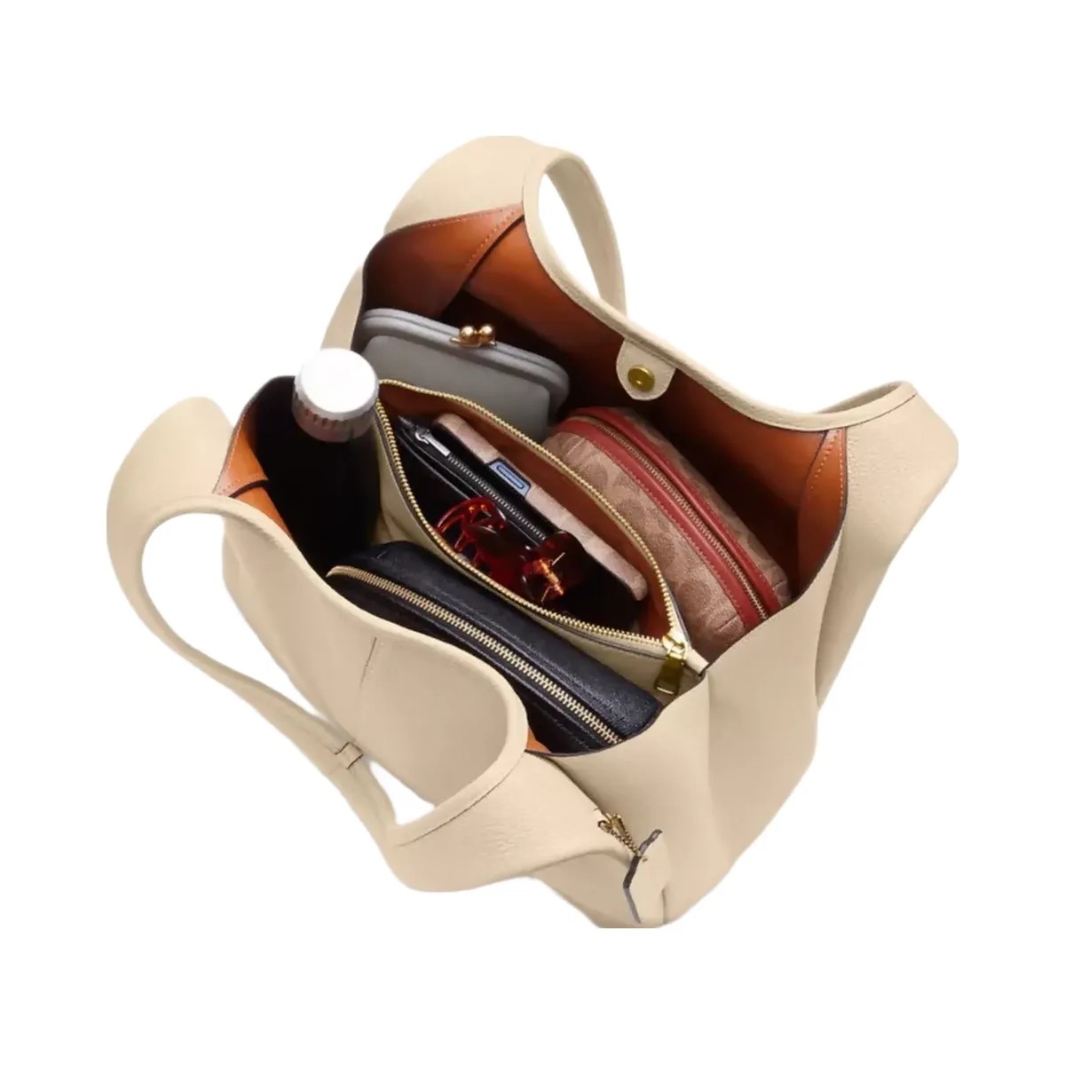 Coach Lana Shoulder Bag in Brass Ivory - HypeFly India View 4