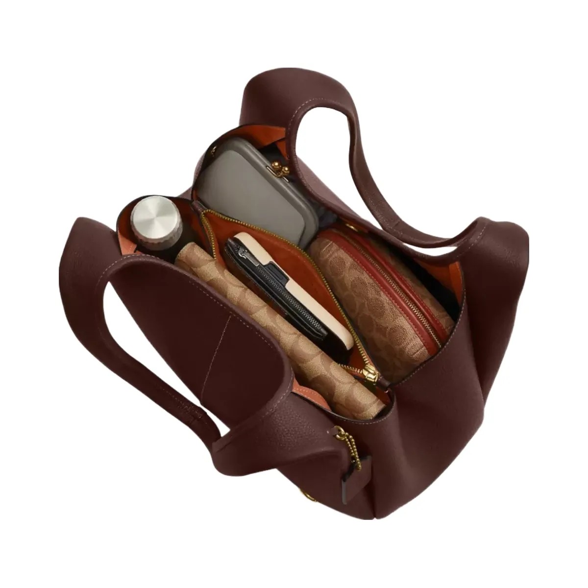Coach Lana Shoulder Bag in Brass Maple - HypeFly India View 4
