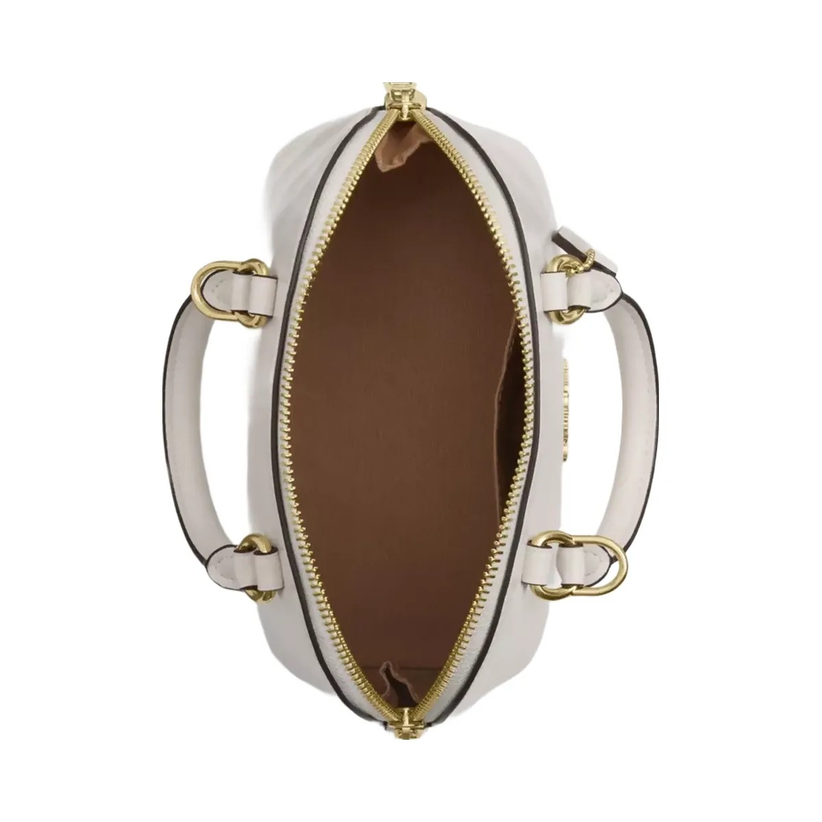 Coach Lara Mini Satchel Bag in Gold Chalk - HypeFly India View 4