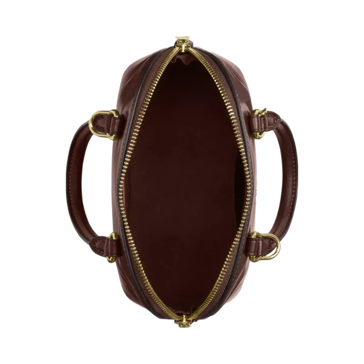 Coach Lara Mini Satchel Bag in Gold Maple - HypeFly India View 4
