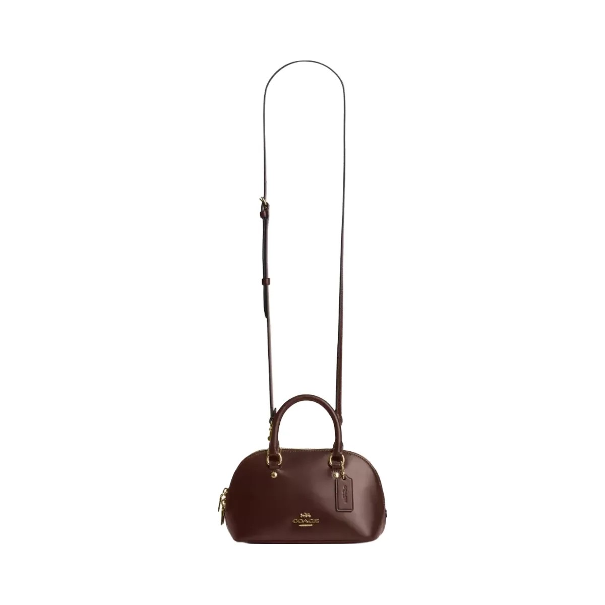 Coach Lara Mini Satchel Bag in Gold Maple - HypeFly India View 6