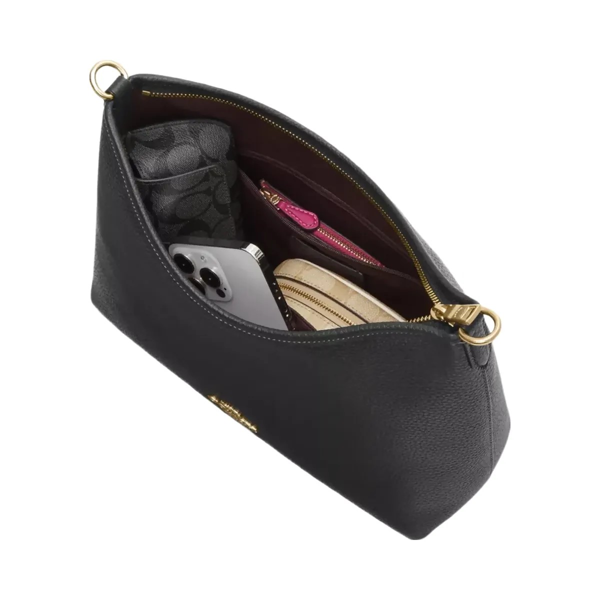 Coach Laurel Shoulder Bag in Gold Black - HypeFly India View 3