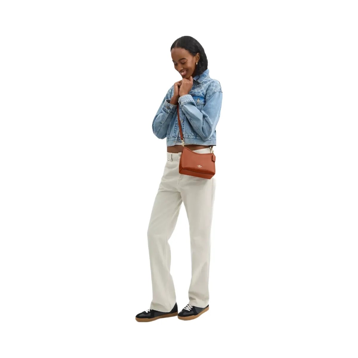 Coach Laurel Small Shoulder Bag in Gold Tan - HypeFly India View 5