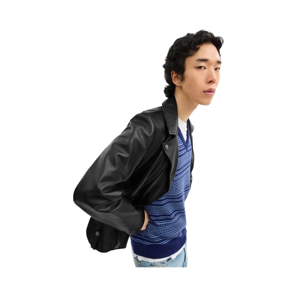 Coach Leather Moto Jacket Black - HypeFly India View 4