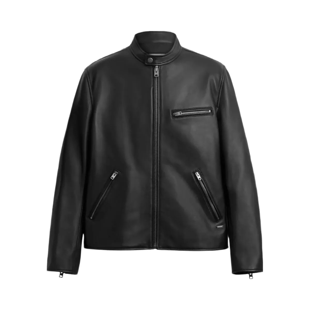 Coach Leather Racer Jacket Black - HypeFly India View 1