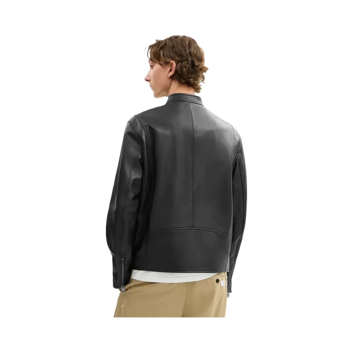 Coach Leather Racer Jacket Black - HypeFly India View 3