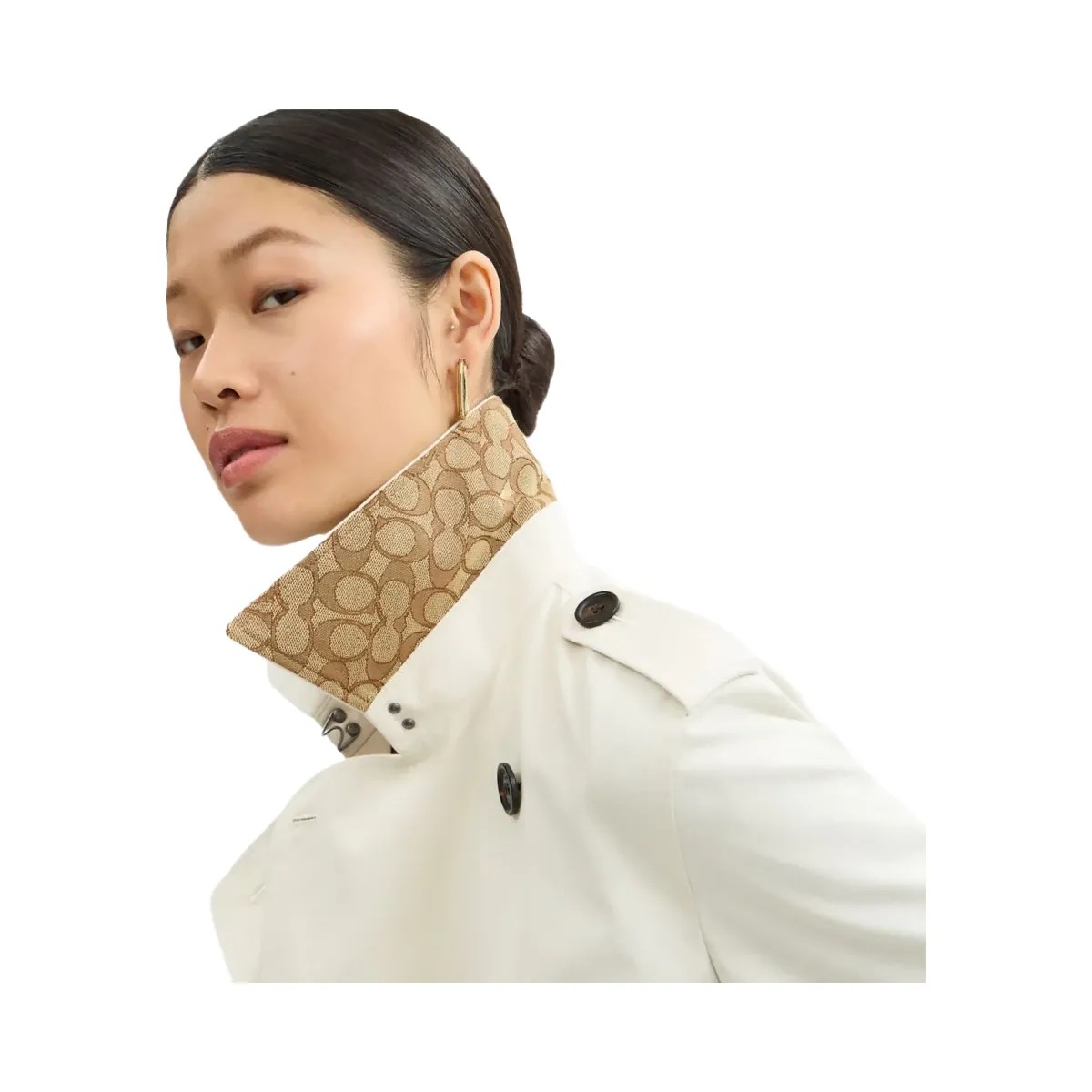 Coach Long Trench Ecru - HypeFly India View 4