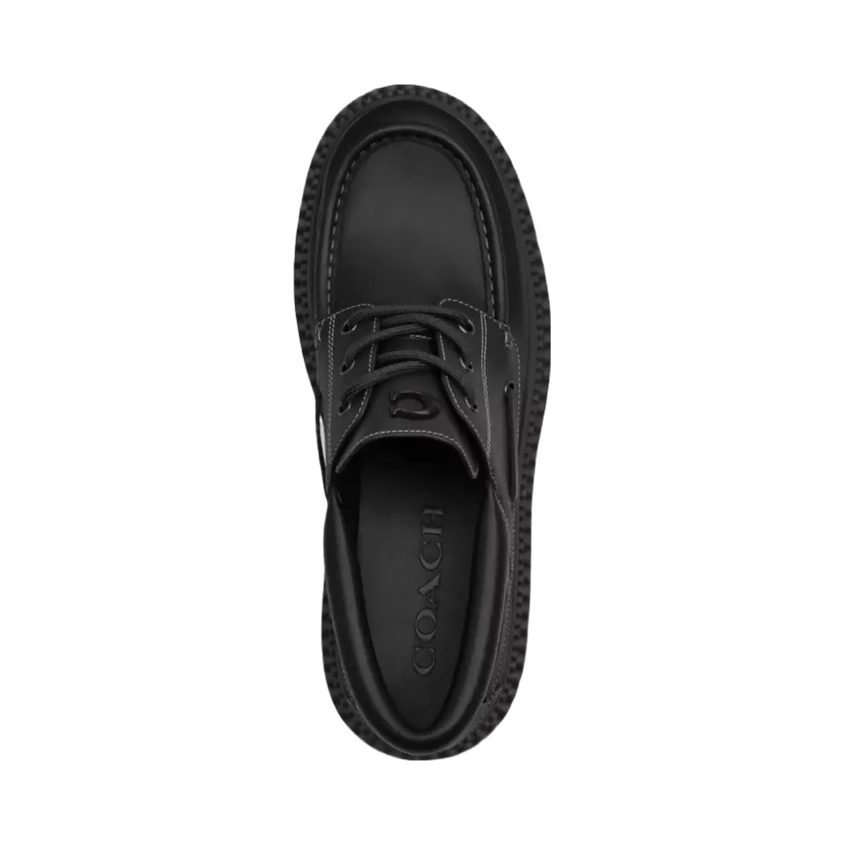 Coach Lug Sole Boat Shoe in Black - HypeFly India View 3