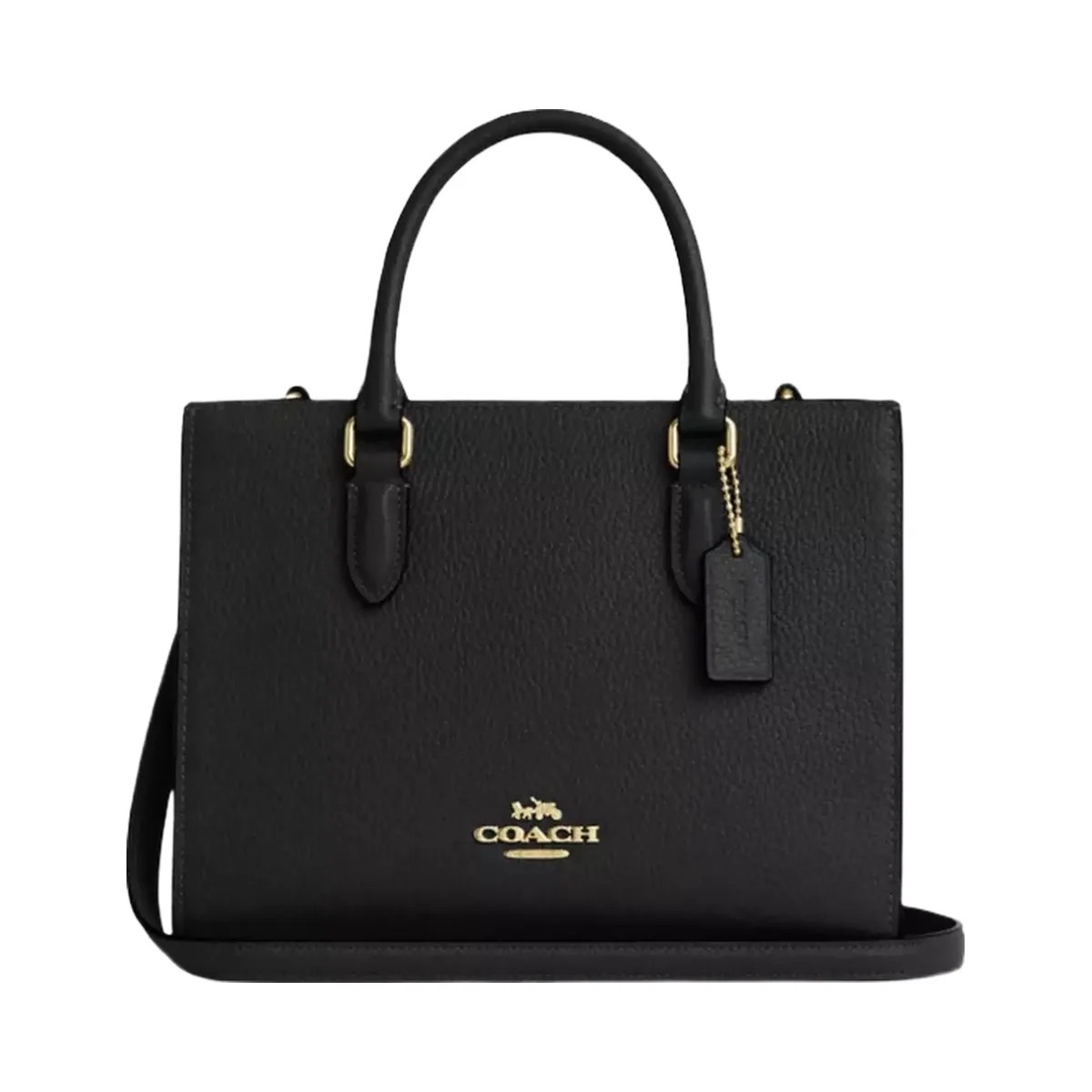 Coach Maggie Small Tote Bag in Gold Black - HypeFly India View 1