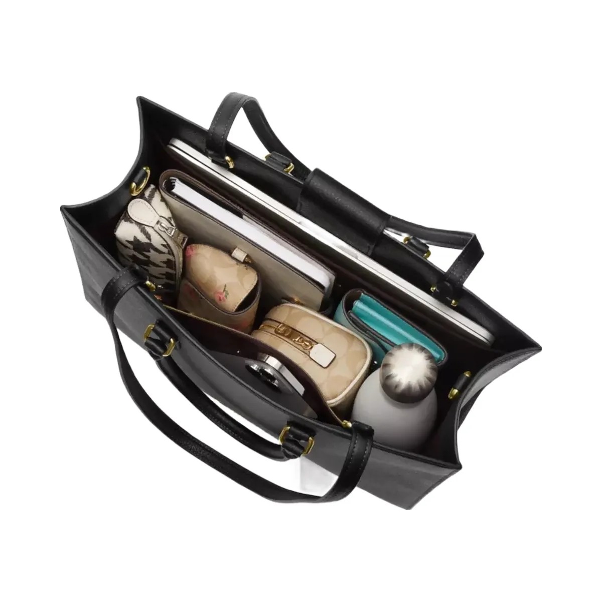 Coach Maggie Tote Bag in Gold Black - HypeFly India View 3
