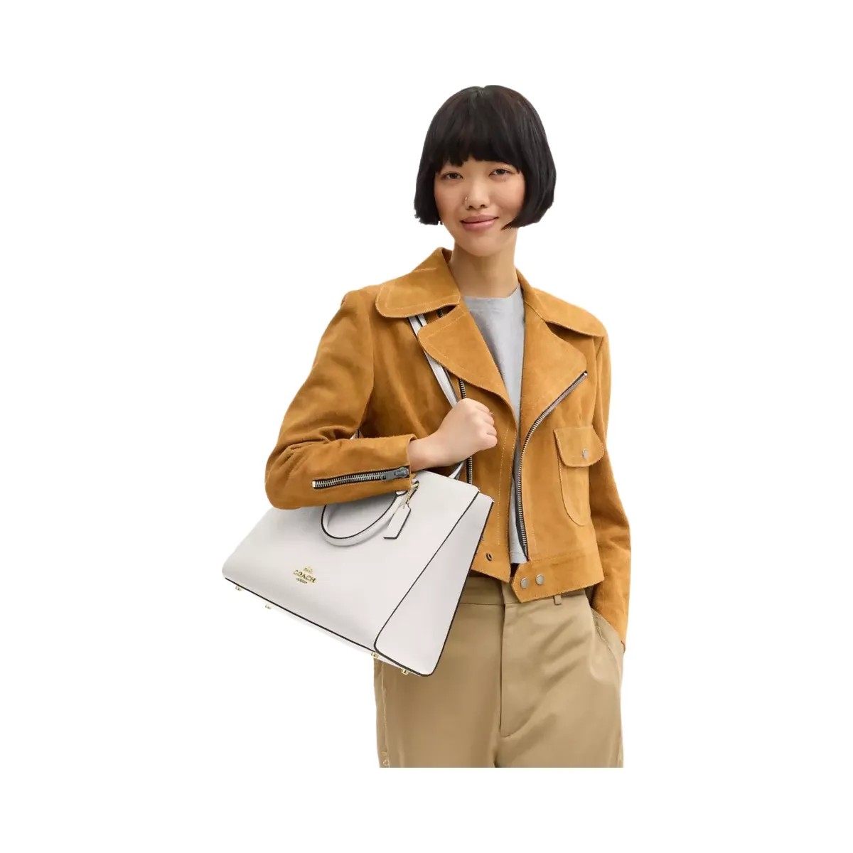 Coach Maggie Tote Bag in Gold Chalk - HypeFly India View 6