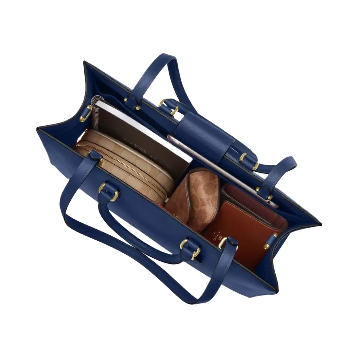 Coach Maggie Tote Bag in Gold Deep Blue - HypeFly India View 3