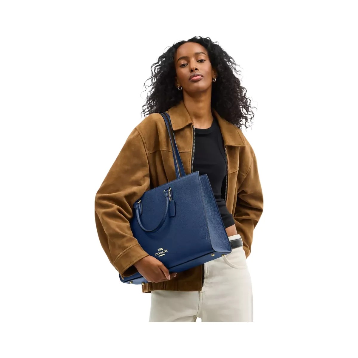 Coach Maggie Tote Bag in Gold Deep Blue - HypeFly India View 6
