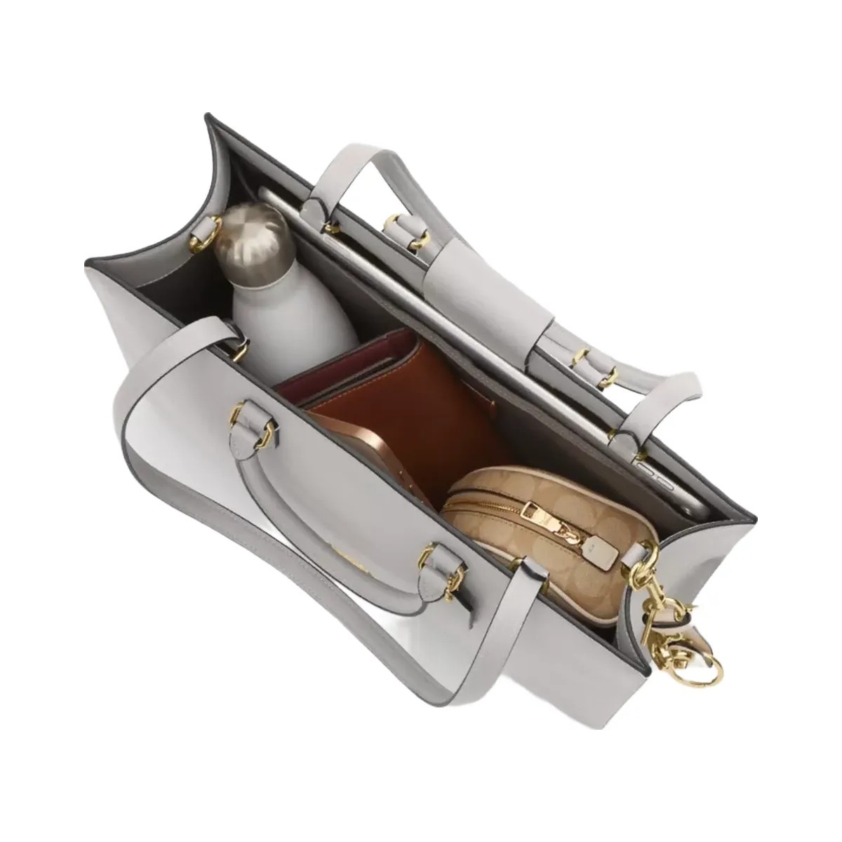 Coach Maggie Tote Bag in Gold Dove Grey - HypeFly India View 3