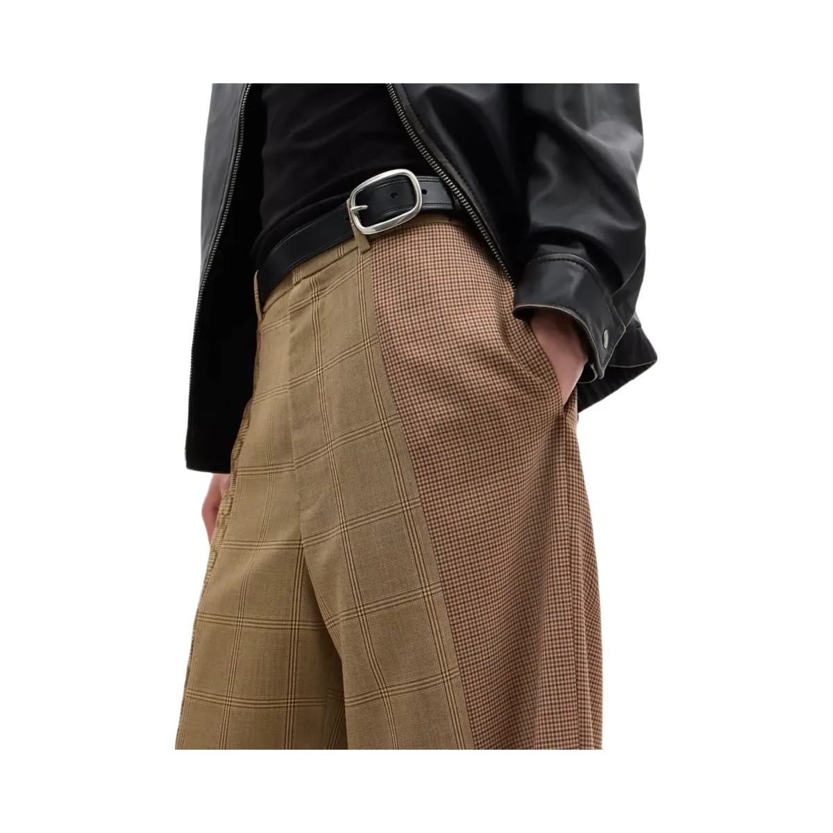 Coach Mashup Yarn Dye Trousers in Tan Multi - HypeFly India View 4